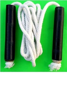Cotton Skipping Rope with Wooden Handle