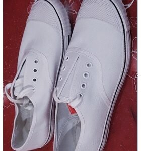White Canvas School Shoes for Students